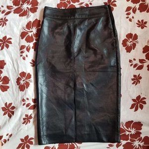 ARITZIA Babaton Vegan Leather Midi Skirt